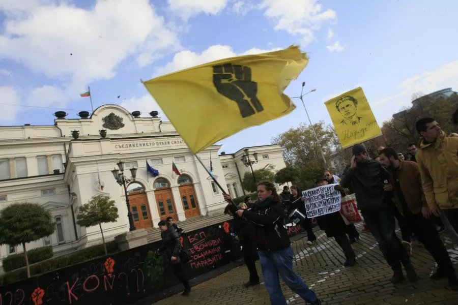 Студентите протестират пред парламента, 20.11.2013