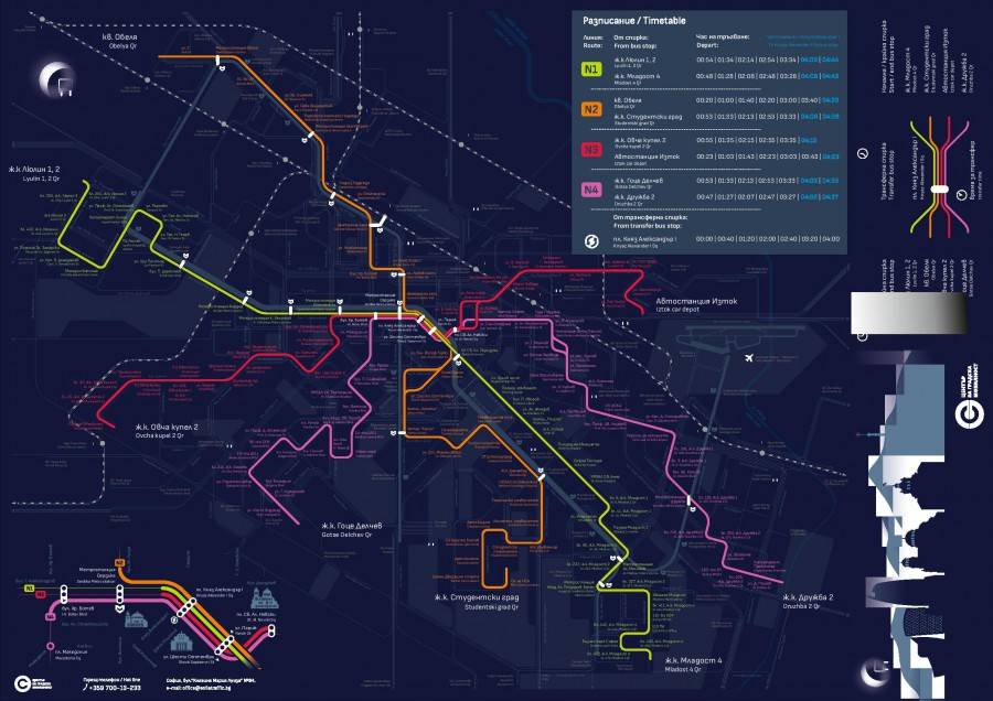 Вижте линиите на нощния градски транспорт в София