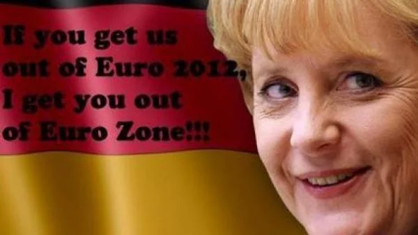 Немските фенове плашат Гърция с Меркел и изваждане от Еврозоната