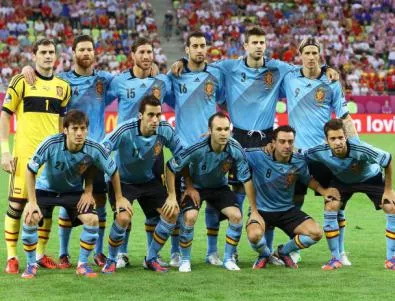Гаф с екипите на Испания за Евро 2012