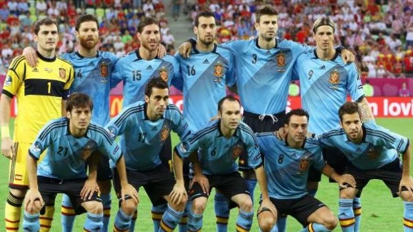 Гаф с екипите на Испания за Евро 2012