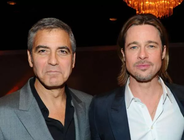 Клуни и Пит вечеряха по мъжки