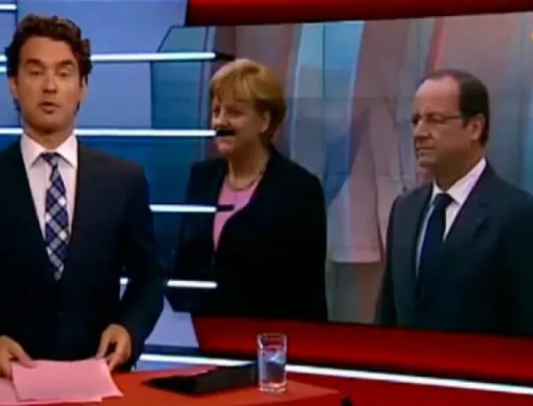 Холандски ТВ гаф: Меркел по хитлеристки мустаци (Видео)
