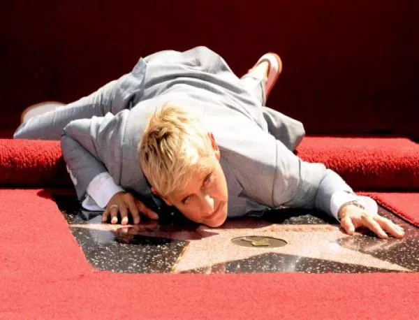 Елън Дедженеръс със звезда на Холивудската алея на славата