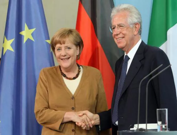 Меркел и Монти обсъдиха "добрата седмица" за ЕС 