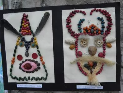 Малки таланти с изложба картини от костилки на плодове