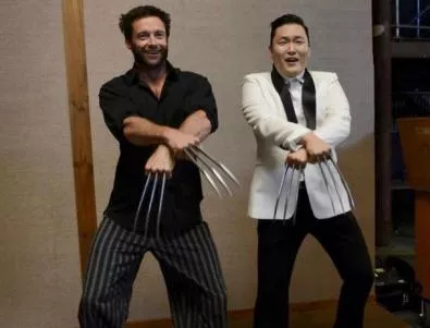 Псай учи Хю Джакман да се движи в Gangnam Style