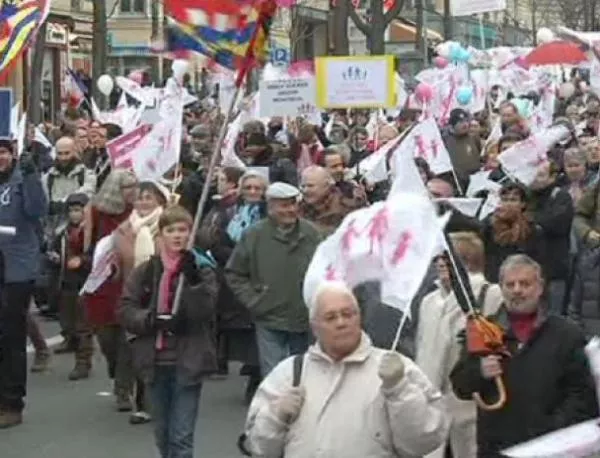 800 000 протестират срещу хомосексуалните бракове