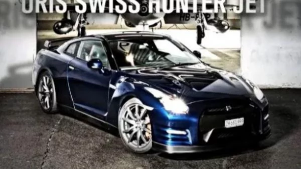 Nissan GT-R се изправи срещу изтребител (Видео)