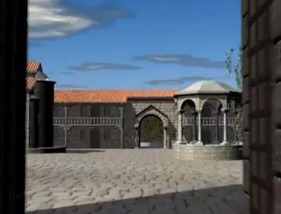 3D възстановка на Царския дворец във Велики Преслав 