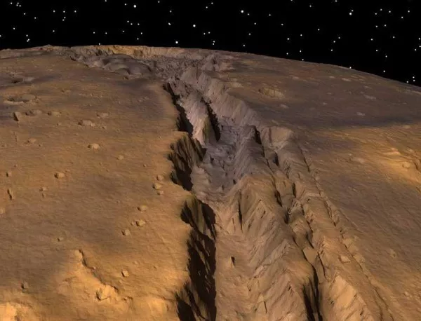 Марсианските каньони са изсечени от лава, а не от вода
