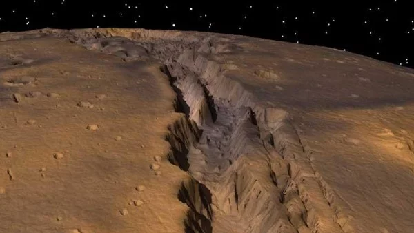 Марсианските каньони са изсечени от лава, а не от вода