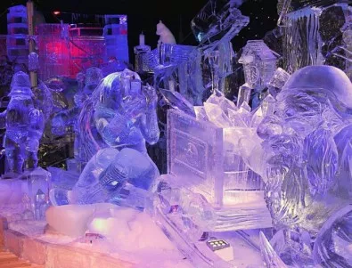 Ледени скулптури оживяха на площада в Брюксел