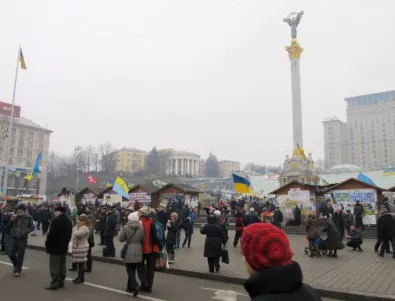 Обстановката на киевския площад „Независимост” е спокойна