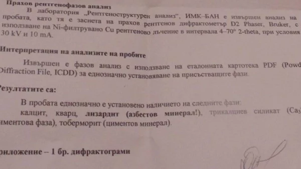 Азбестът в НГДЕК – документ от бъдещето с дата 28 февруари 2014 г.