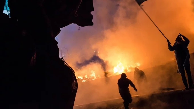 Сблъсъци по време на годишнина в памет на загиналите на Майдана