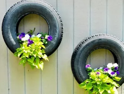 Какво правят опитните градинари със старите гуми?