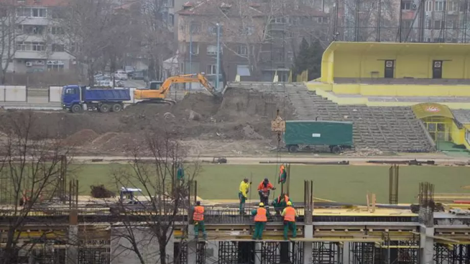 Строежът на стадиона на Ботев Пловдив напредва бързо