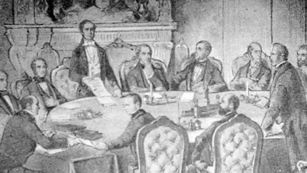 Подписан е Парижкият договор, с който се слага край на Кримската война