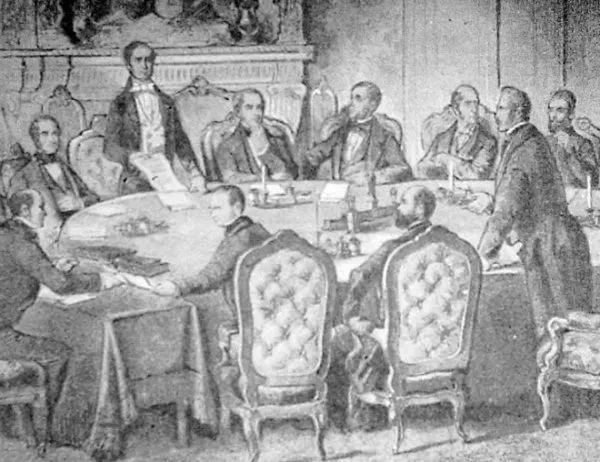 Подписан е Парижкият договор, с който се слага край на Кримската война
