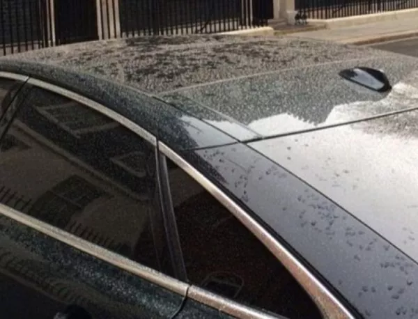 Автомобилите в Ловеч пожълтяха заради кален дъжд