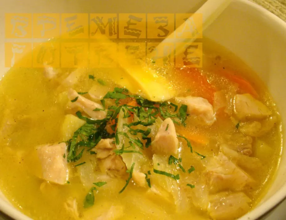 Супа с пилешки воденички