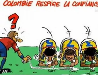 Колумбийците смъркат новия спрей в карикатура, която взриви страната