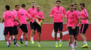 Барселона направи първа тренировка на английска земя