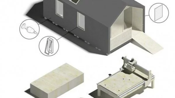 Машина строи къща само за 14 часа, използвайки 3D принтиране