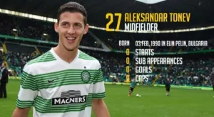 Aлександър Тонев дебютира за Селтик при победа над Абърдийн