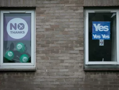 Привържениците на оставането във Великобритания засега водят на референдума в Шотландия 