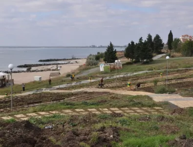 Община Несебър започна озеленителните дейности  в крайморския парк  на Равда
