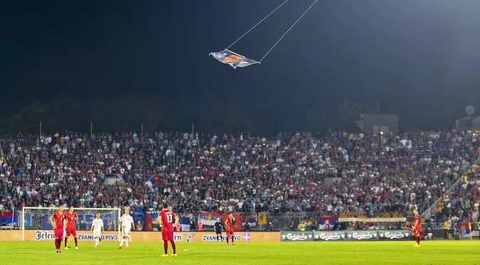 Зверско наказание за Сърбия от УЕФА заради безредиците срещу Албания