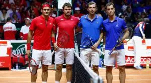 Федерер излезе на корта и Швейцария би Франция при двойките за Купа Дейвис