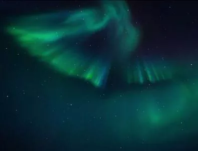 Нощен танц на китове по време на северно сияние (ВИДЕО)