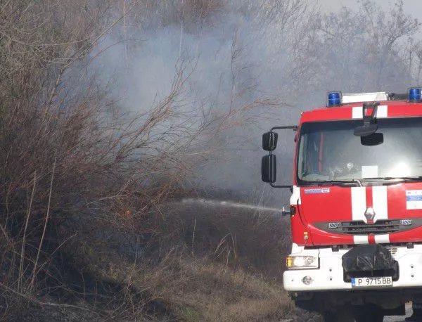  650 дка сухи треви и храсти горят в Хасковска област 