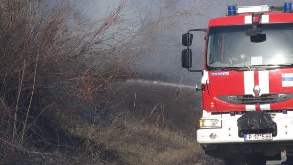  650 дка сухи треви и храсти горят в Хасковска област 