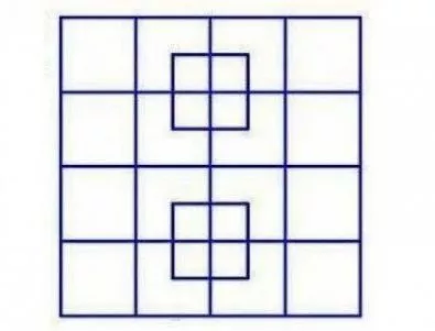Колко квадрата виждаш на снимката?