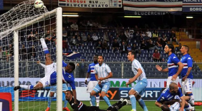 Лацио си върна второто място с 1:0 срещу Самп
