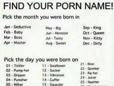 Кое е твоето порно име?
