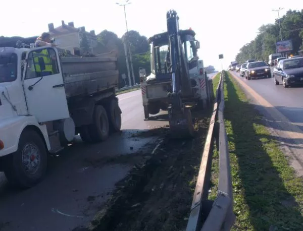 Ремонтираното "Цариградско шосе" се наводни при Горубляне