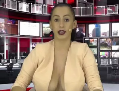 Новинарка от албанска телевизия с огромни 