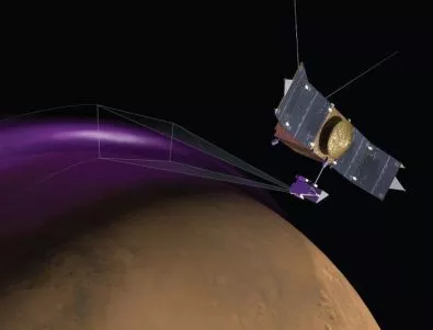 Загадъчно и уникално полярно сияние озарява само Марс