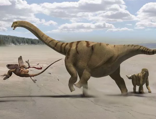 Откриха следи от стотици гигантски динозаври в Шотландия
