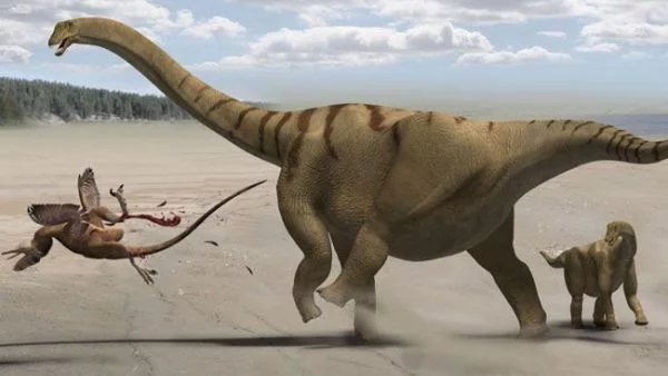 Откриха следи от стотици гигантски динозаври в Шотландия