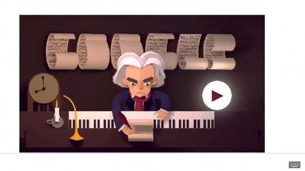 В чест на великия Бетовен Google Doodle е музикален пъзел 