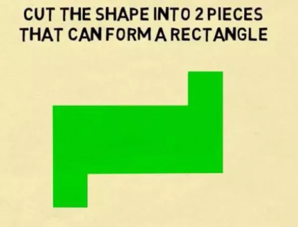 Можете ли да направите правоъгълник с един разрез? (ВИДЕО)
