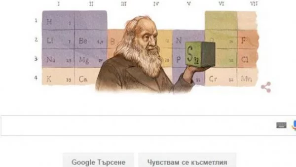 Търсачката Google отбелязва 182 години от рождението на Дмитрий Менделеев