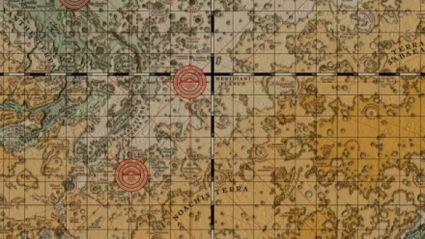 Средновековна карта на Марс