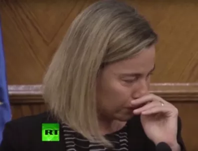 Могерини се разплака след атентатите в Брюксел (Видео)